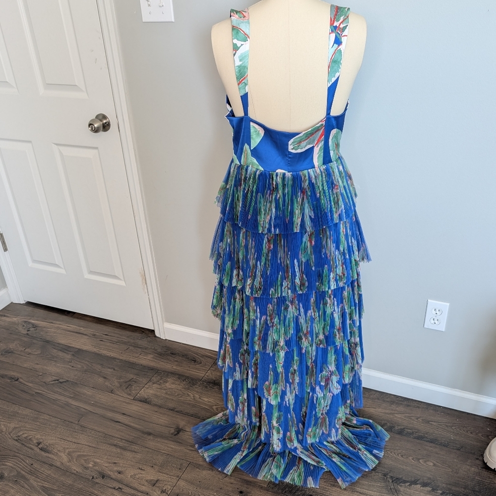 Hutch Blue Floral Tiered Ruffle Maxi Dress Size 6 - Picture 3 of 9